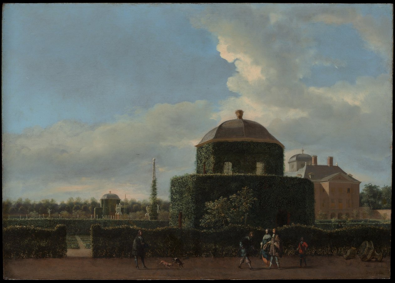 A Huis ten Bosch Hágában és formális kertje (keleti nézet) alkotó: Jan van der Heyden