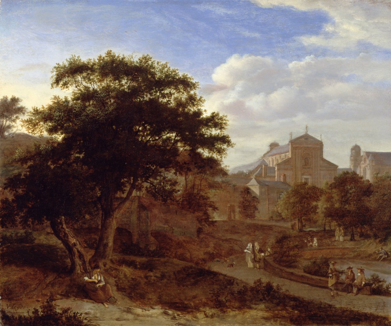 Két templom és egy városfal alkotó: Jan van der Heyden