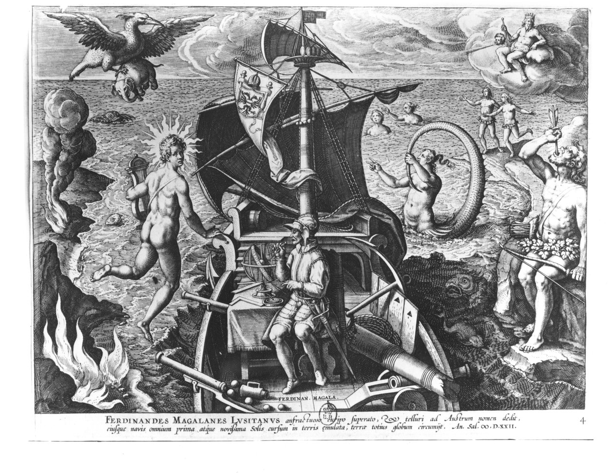 Ferdinand Magellán (kb.1480-1521) a karavelláján, 1522 alkotó: Jan van der Straet