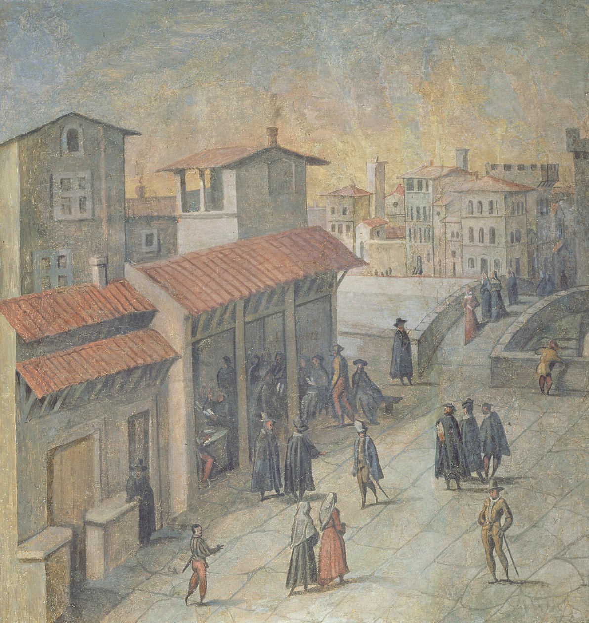 Ponte a Santa Trinita, Firenze, 1555 alkotó: Jan van der Straet