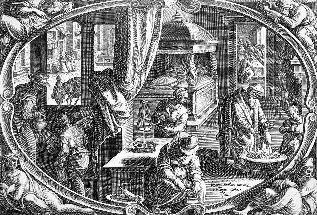 Winter, Philip Galle metszete, 1580 körül alkotó: Jan van der Straet