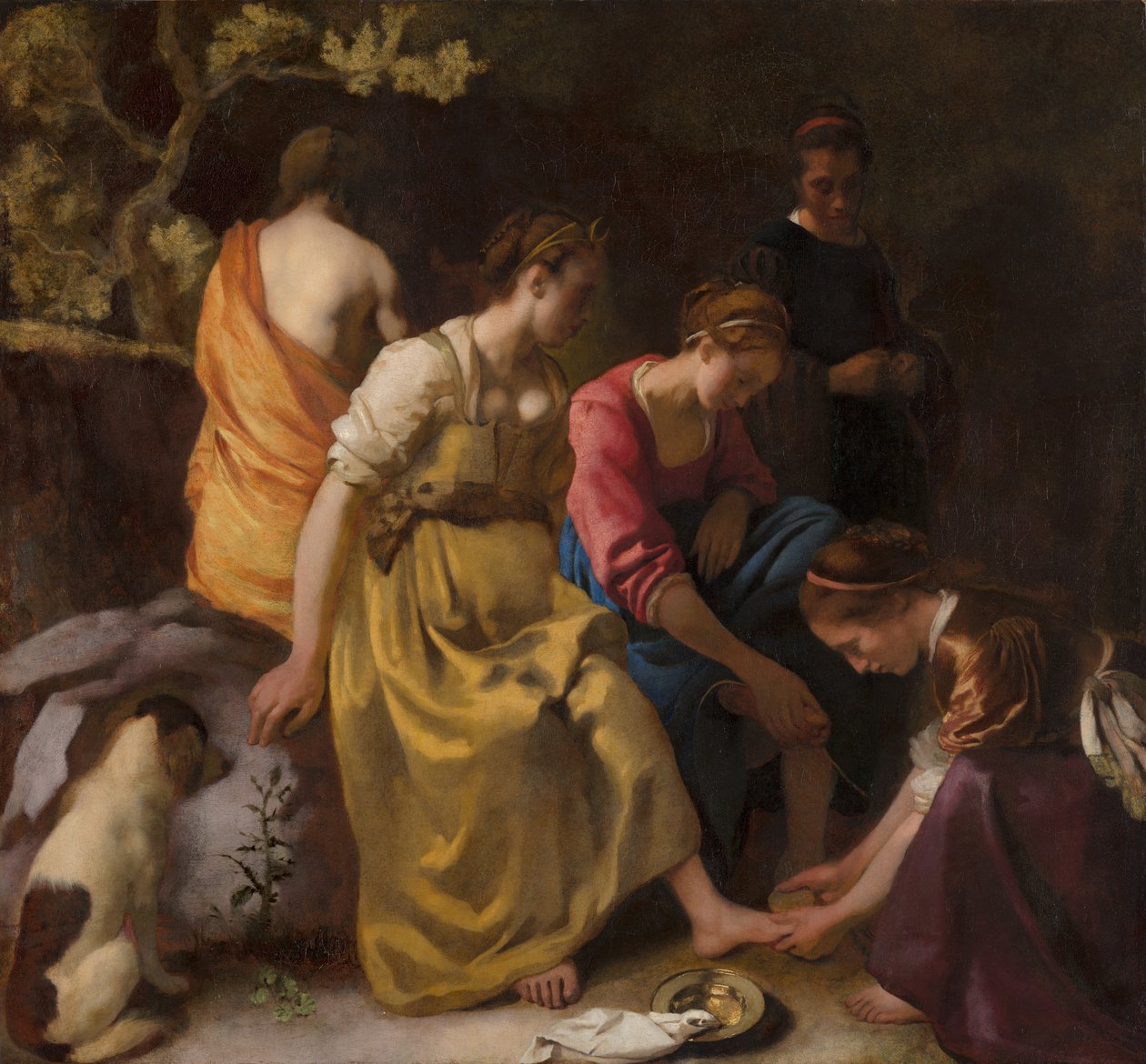Diana és társai, 1655-56 körül (olaj, vászon) alkotó: Johannes Vermeer