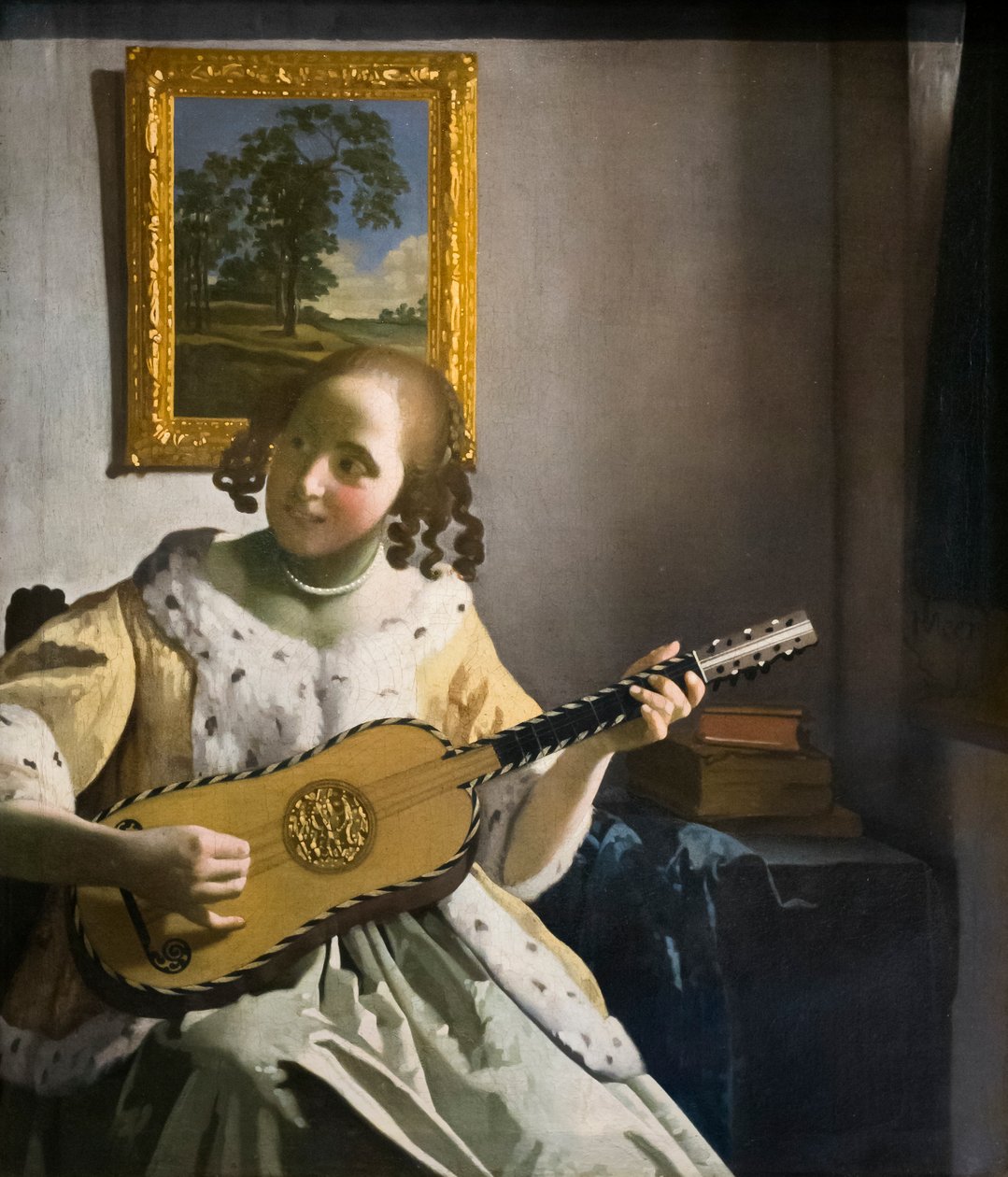 A gitáros, 1672 körül (olaj, vászon) alkotó: Jan Vermeer van Delft