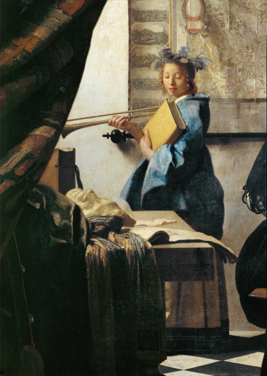 A festő és modellje mint Klio (olaj, vászon) alkotó: Jan (1632-75) Vermeer