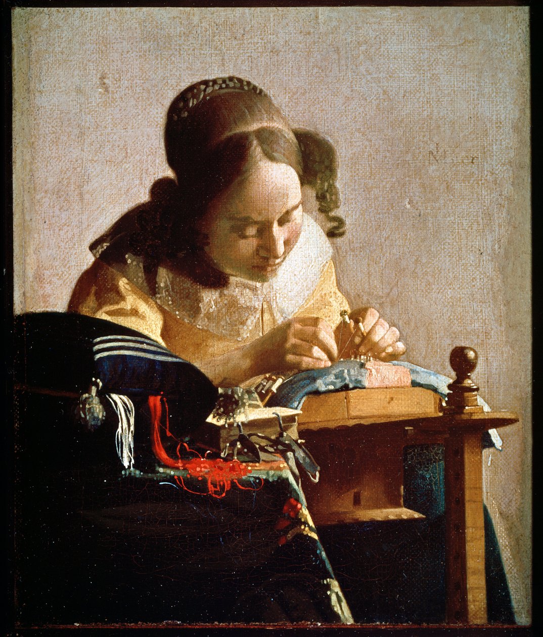 A csipkeverő, 1658-1660 körül (olaj, vászon) alkotó: Jan (1632 75) Vermeer