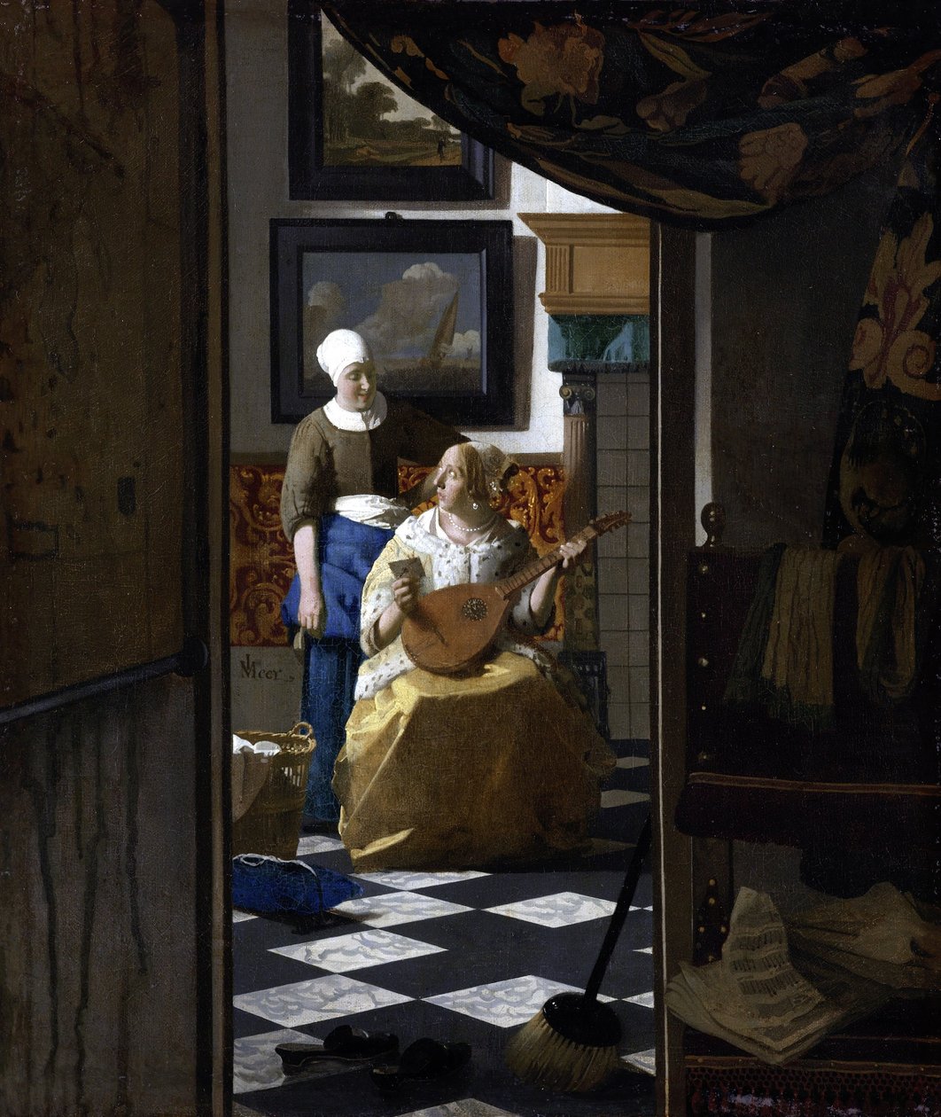 The Love Letter, 1669-70 körül (olaj, vászon) alkotó: Johannes Vermeer