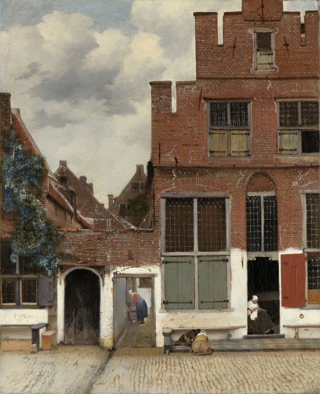Kilátás a delfti házakra, „A kis utca” néven ismert, 1658 körül (olaj, vászon) alkotó: Johannes Vermeer