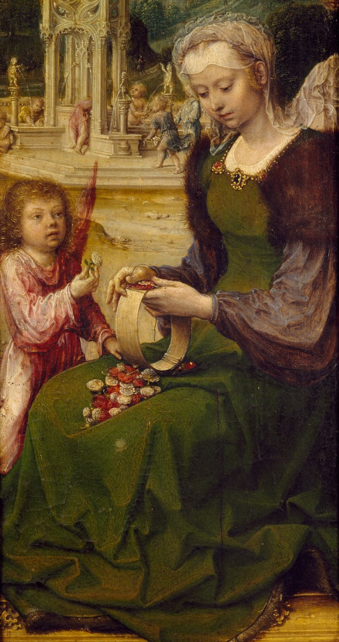 Szent Katalin, részlet a Malvagna Triptichon jobb oldaláról, jobb oldalon alkotó: Jan (c.1472 c.1533) Gossaert