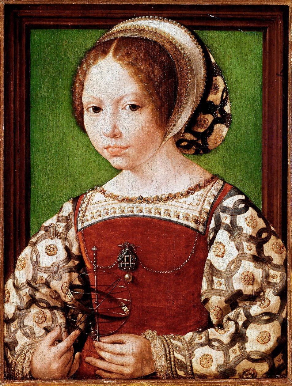 Egy fiatal hercegnő portréja, valószínűleg Dán Dorothea (Festmény alkotó: Jan (c.1472 c.1533) Gossaert