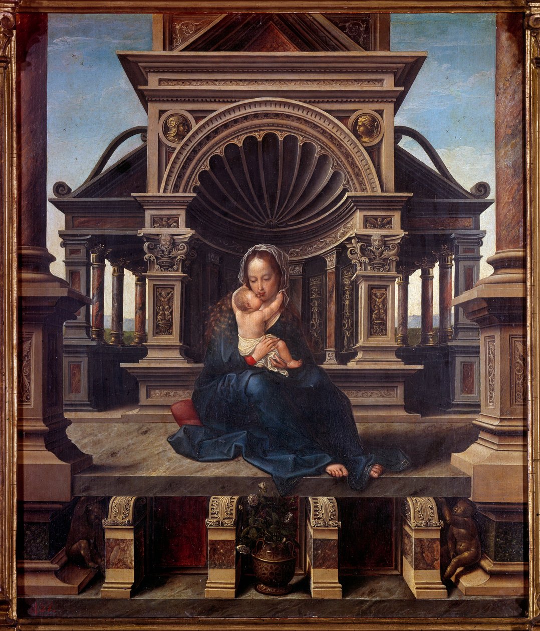 A Leuveni Szűz Jan Gossaert dit mabuse festménye (1478-1536) alkotó: Jan (c.1472 c.1533) Gossaert