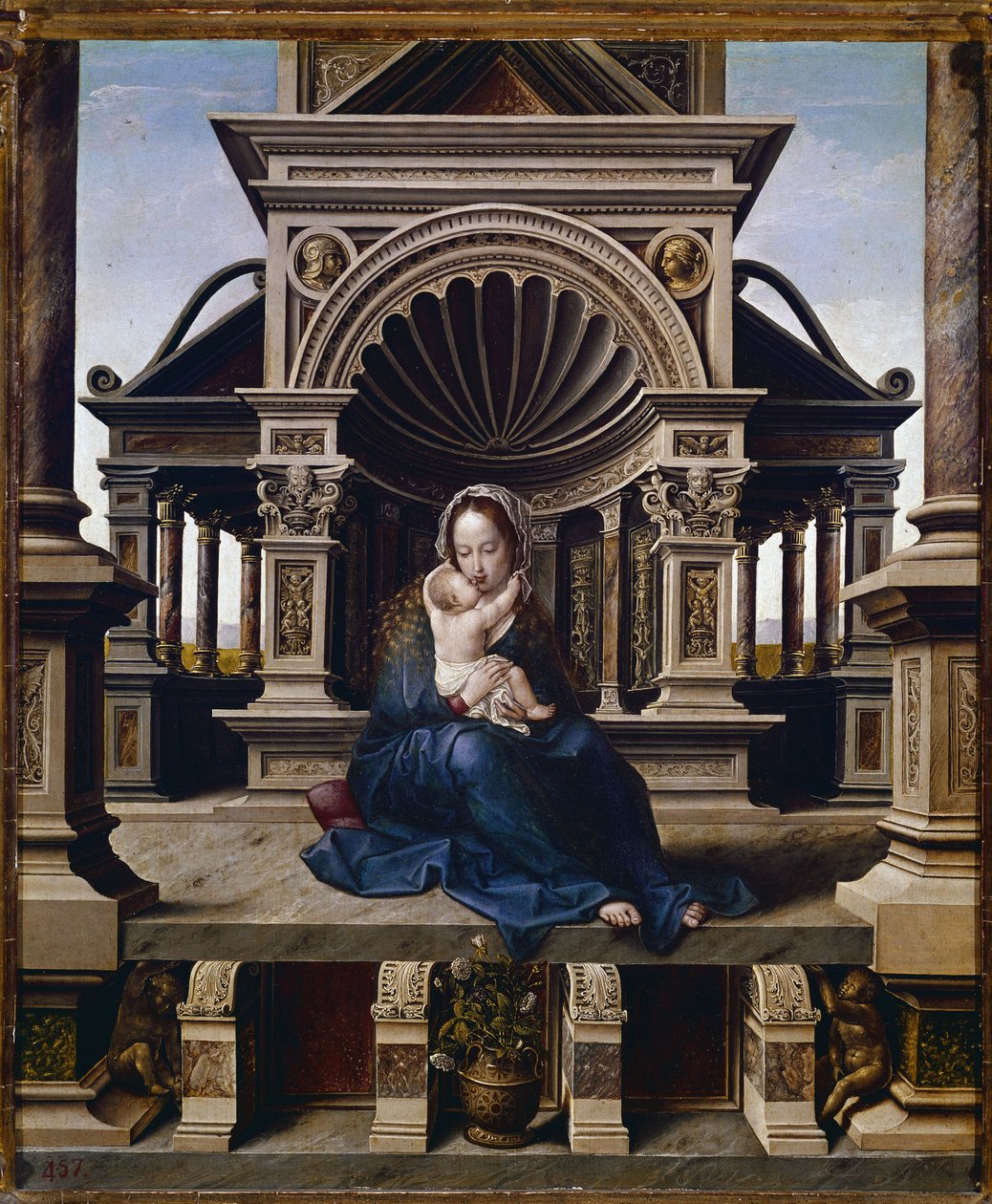 Louvain-i Szűz (olaj, tábla, 1520 körül) alkotó: Jan (c.1472 c.1533) Gossaert
