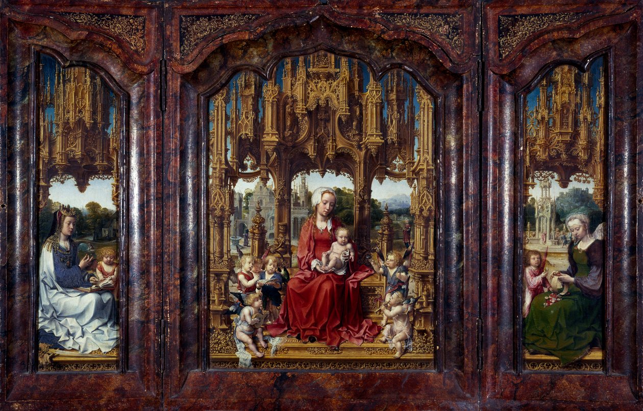 Triptichon Malvern alkotó: Jan (c.1472 c.1533) Gossaert