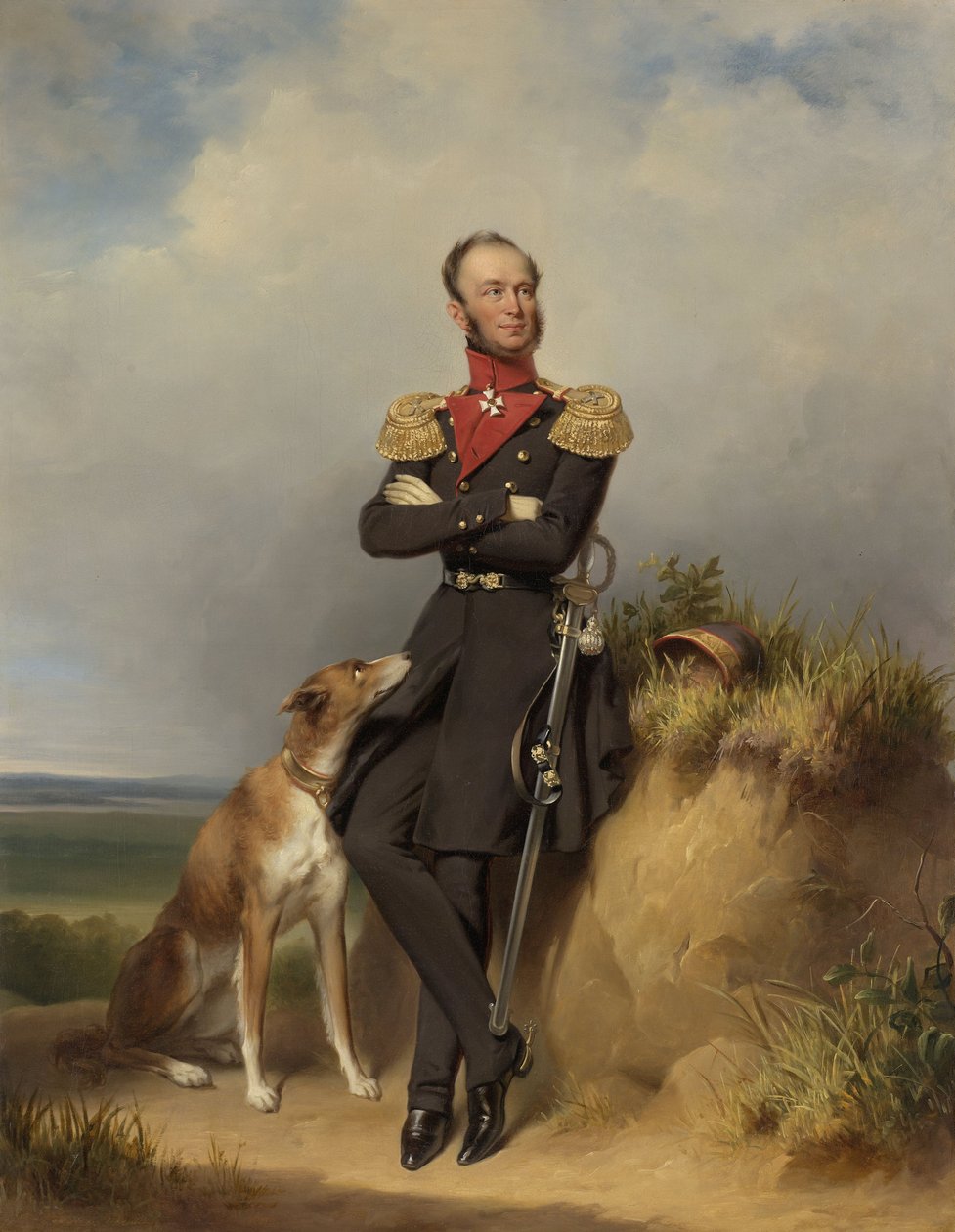 II. Vilmos holland király portréja alkotó: Jan Adam Janszoon Kruseman