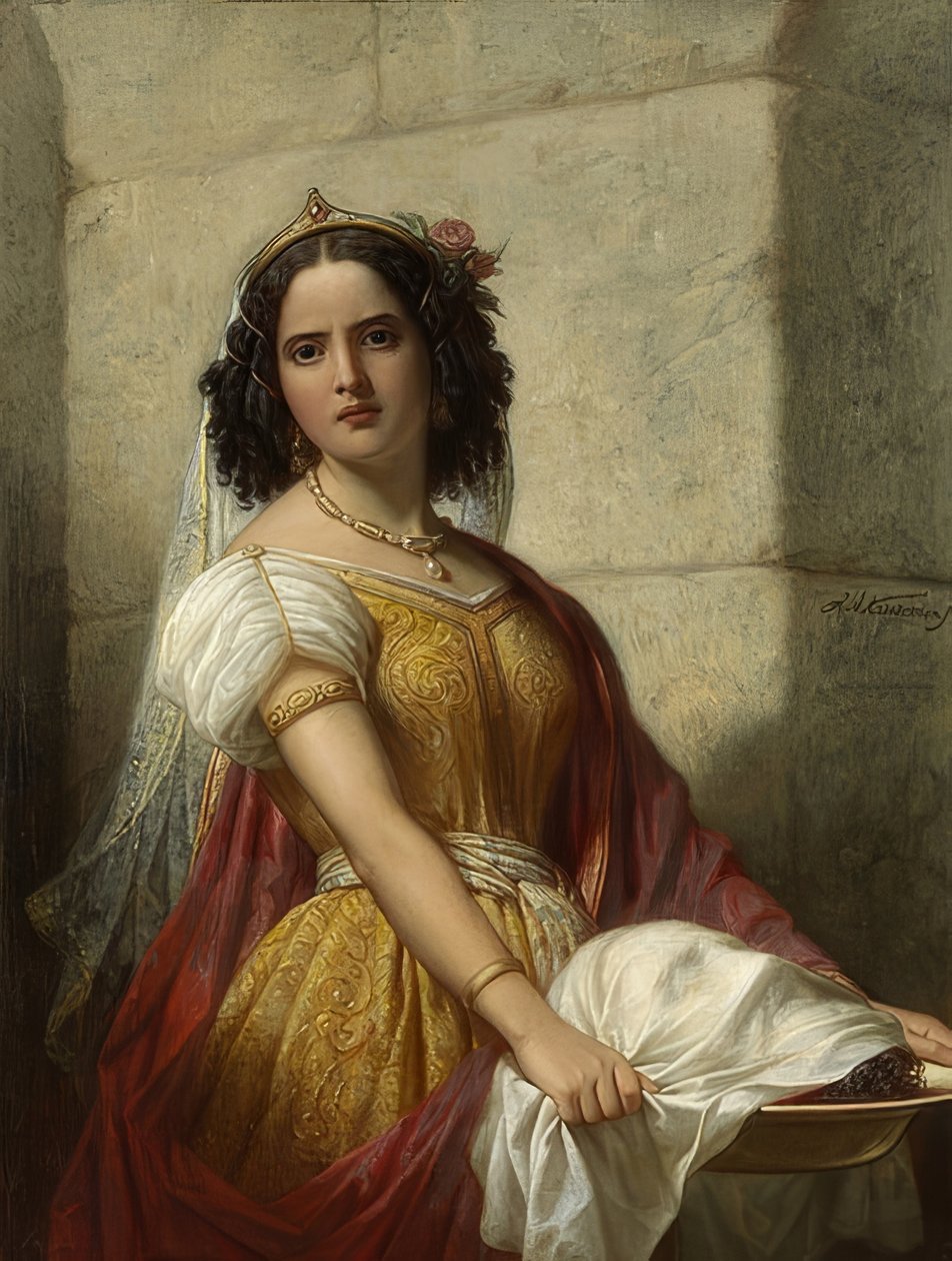 Salome Keresztelő János fejével. 1861 körül alkotó: Jan Adam Janszoon Kruseman