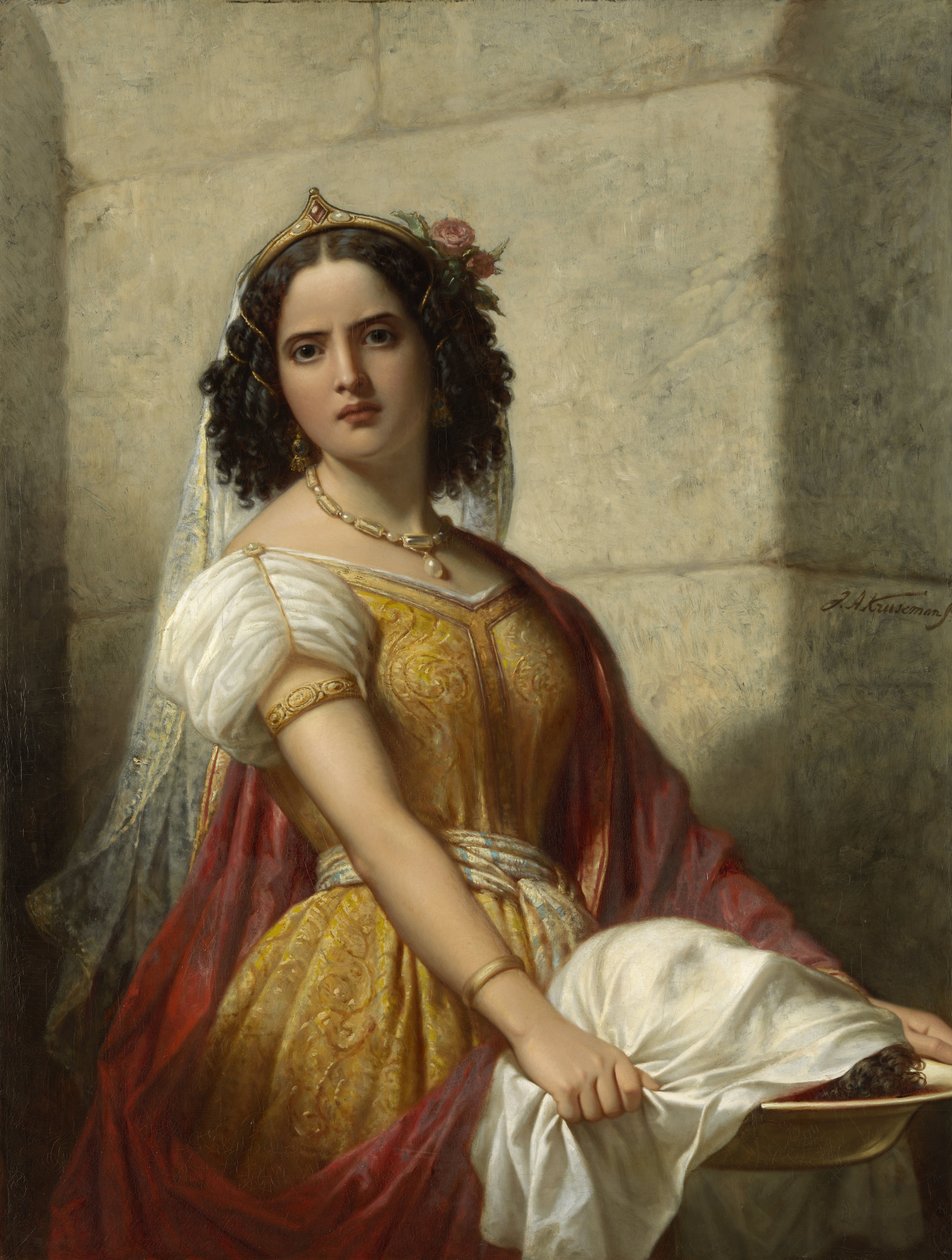Salome Keresztelő János fejével alkotó: Jan Adam Kruseman (signed by artist)