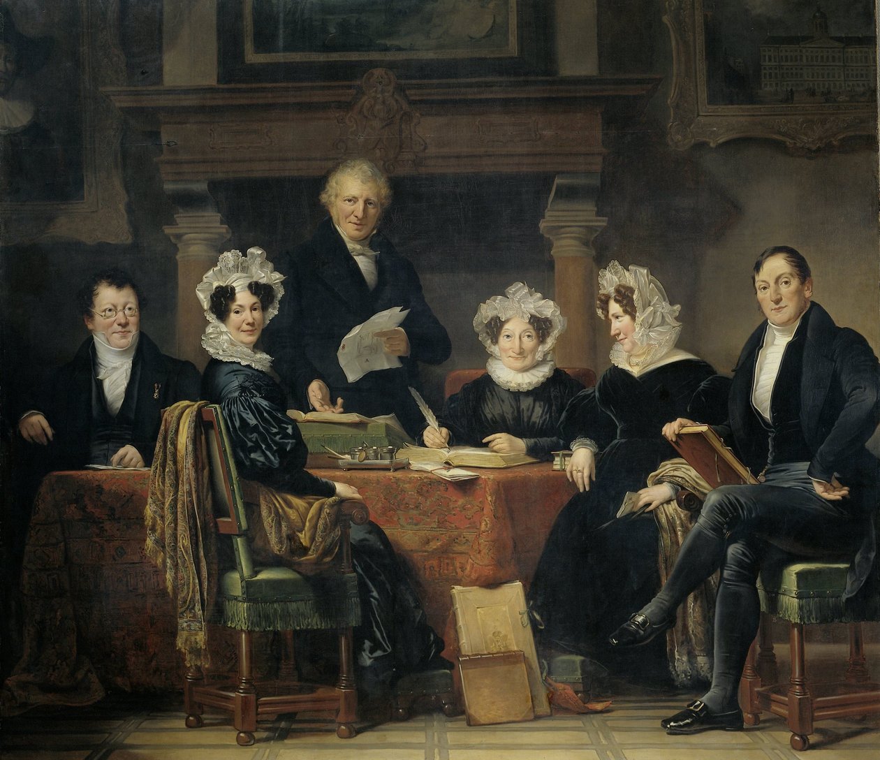 A leprások menhelyének régensei és régensnői, Amszterdam, 1834-35 alkotó: Jan Adam Kruseman