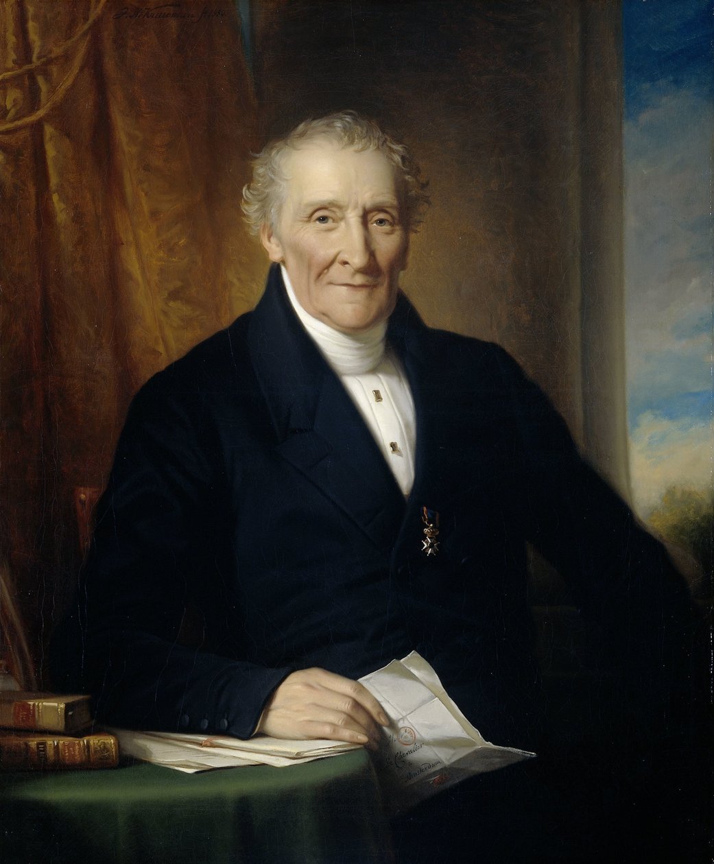 Rodolphe le Chevalier (1777-1865), amszterdami kereskedő, a Holland Railroad Company három alapítójának egyike alkotó: Jan Adam Kruseman