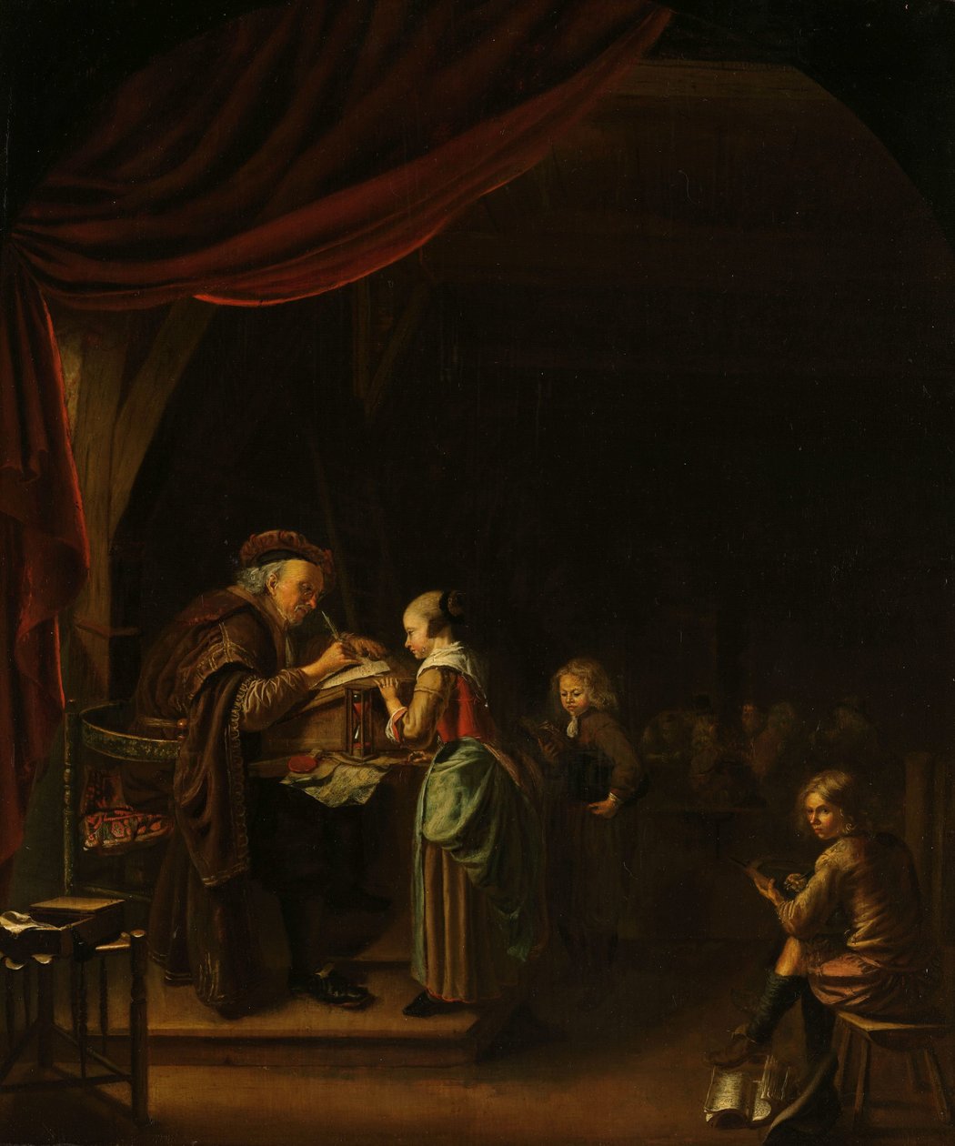 Az Iskolamester alkotó: Jan Adriaensz. van Staveren (copy after)