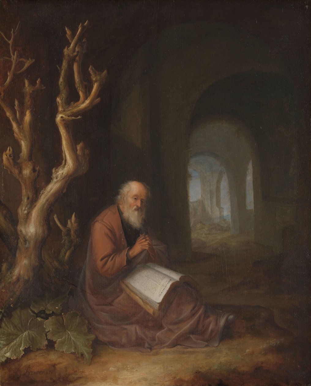 Romokban imádkozó remete alkotó: Jan Adriaensz. van Staveren