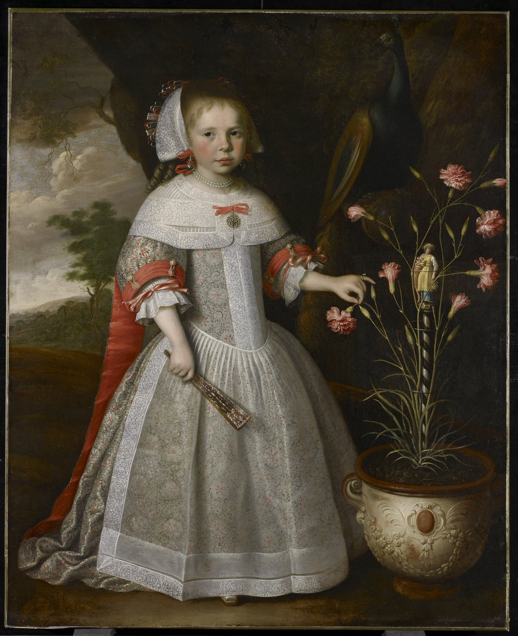 Szegfűs fiatal lány portréja, 1663 körül alkotó: Jan Albertsz Rotius
