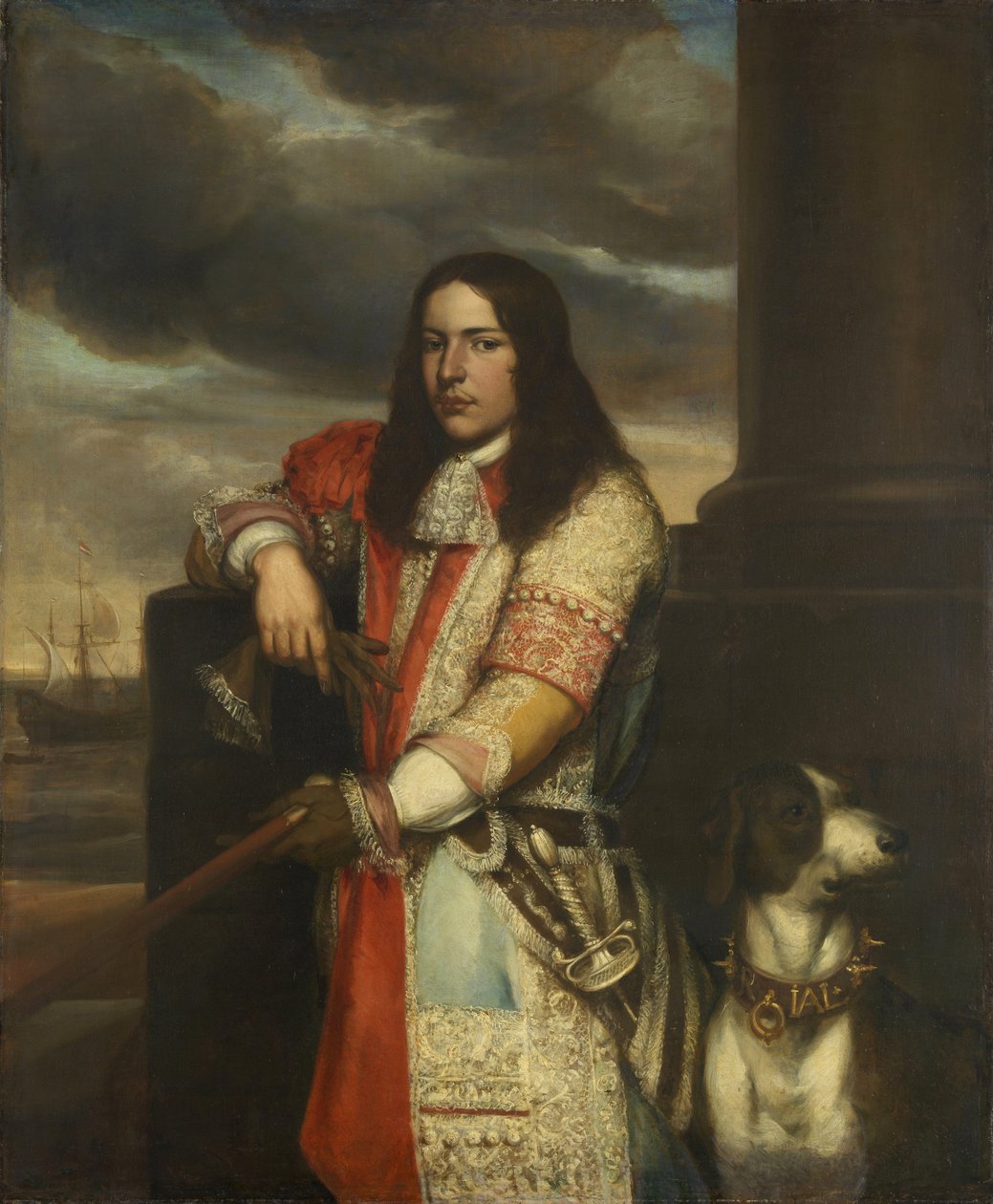 Hollandul: Engel de Ruyter (1649-83). Admirálishelyettes, Michiel Adriaensz de Ruyter fia Engel de Ruyter portréja. alkotó: Jan Andrea Lievens