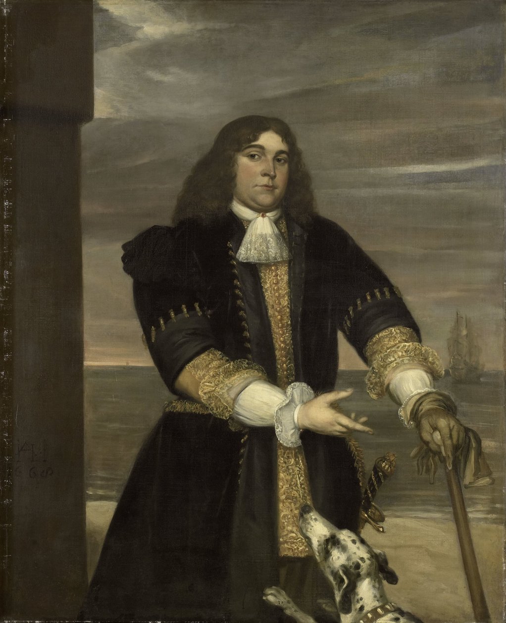 Jan van Gelder (1647-73), haditengerészeti kapitány, Stepson vagy Michiel Adriaensz de Ruyter alkotó: Jan Andrea Lievens