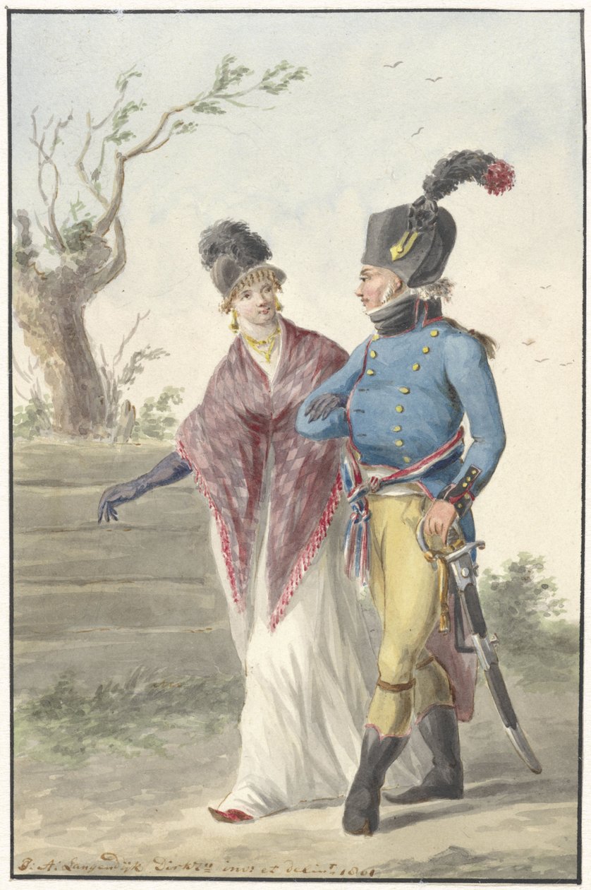 A Genie tisztje, 1801 alkotó: Jan Anthonie Langendijk Dzn