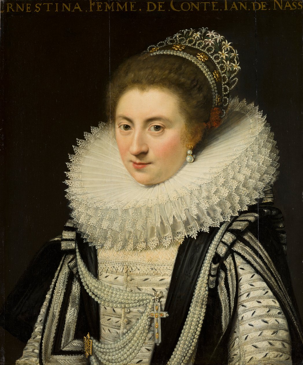 Ernestine Yolande (1594-1663), Ligne hercegnő portréja 1618 után alkotó: Jan Anthonisz. van Ravesteyn