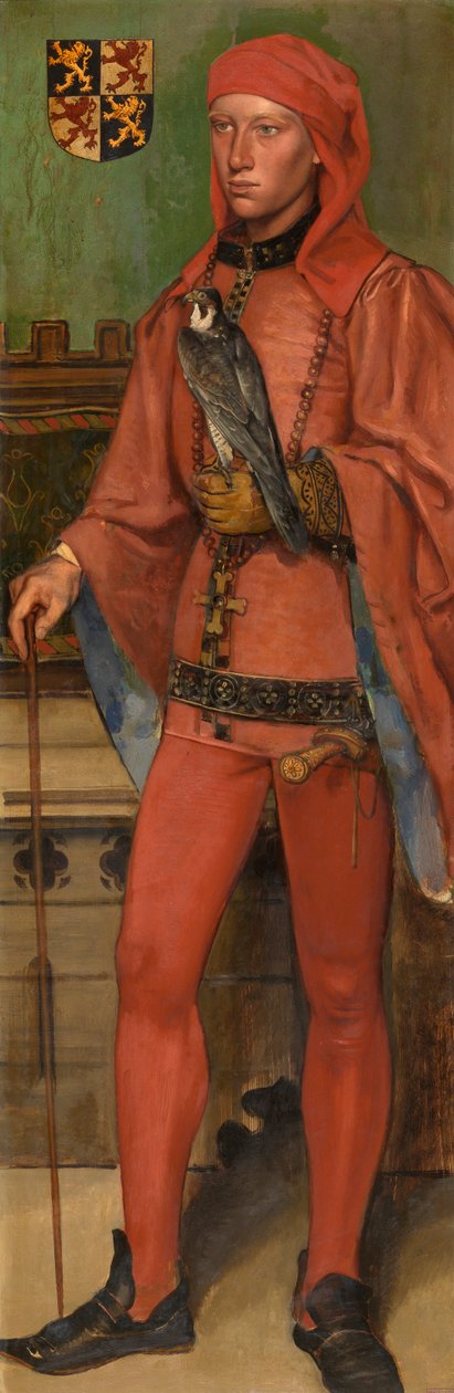 János, Brabant hercege (olaj a panelen) alkotó: Jan August Hendrik Baron Leys