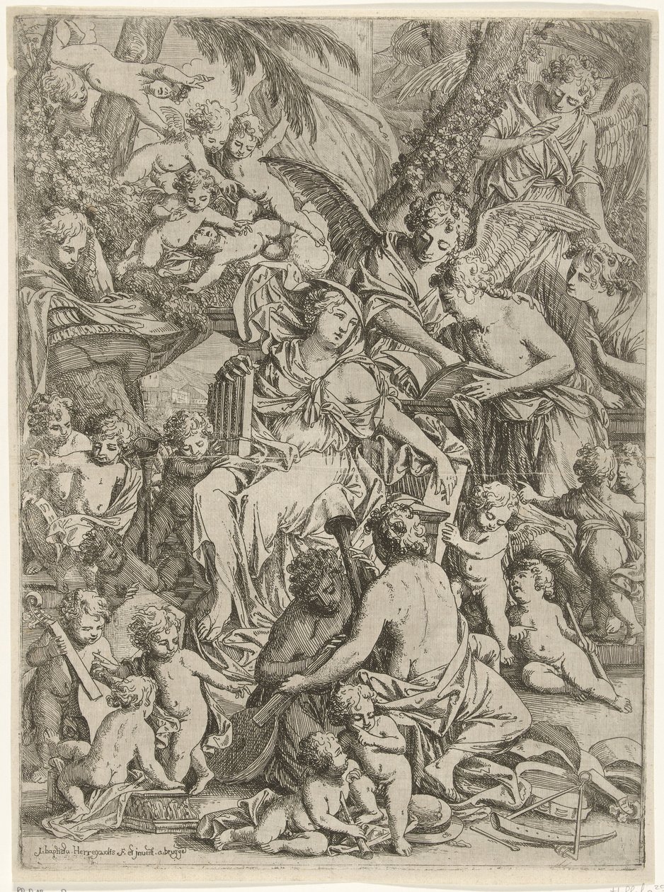 H. Cecilia orgonával a kezében alkotó: Jan Baptist Herregouts