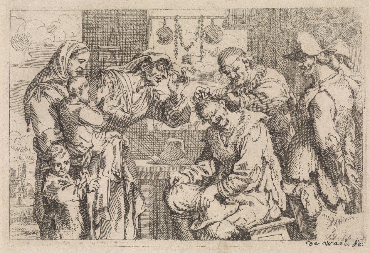 A falu sebésze Különféle műfaji jelenetek (sorozat címe) alkotó: Jan Baptist de Wael