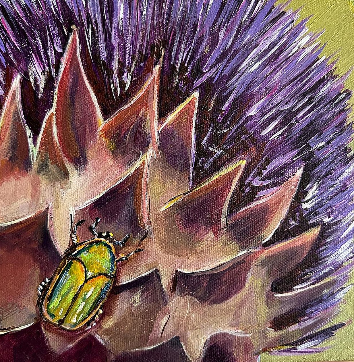 Beetle Below, 2023 (akril, vászon) alkotó: Jan Barzottini