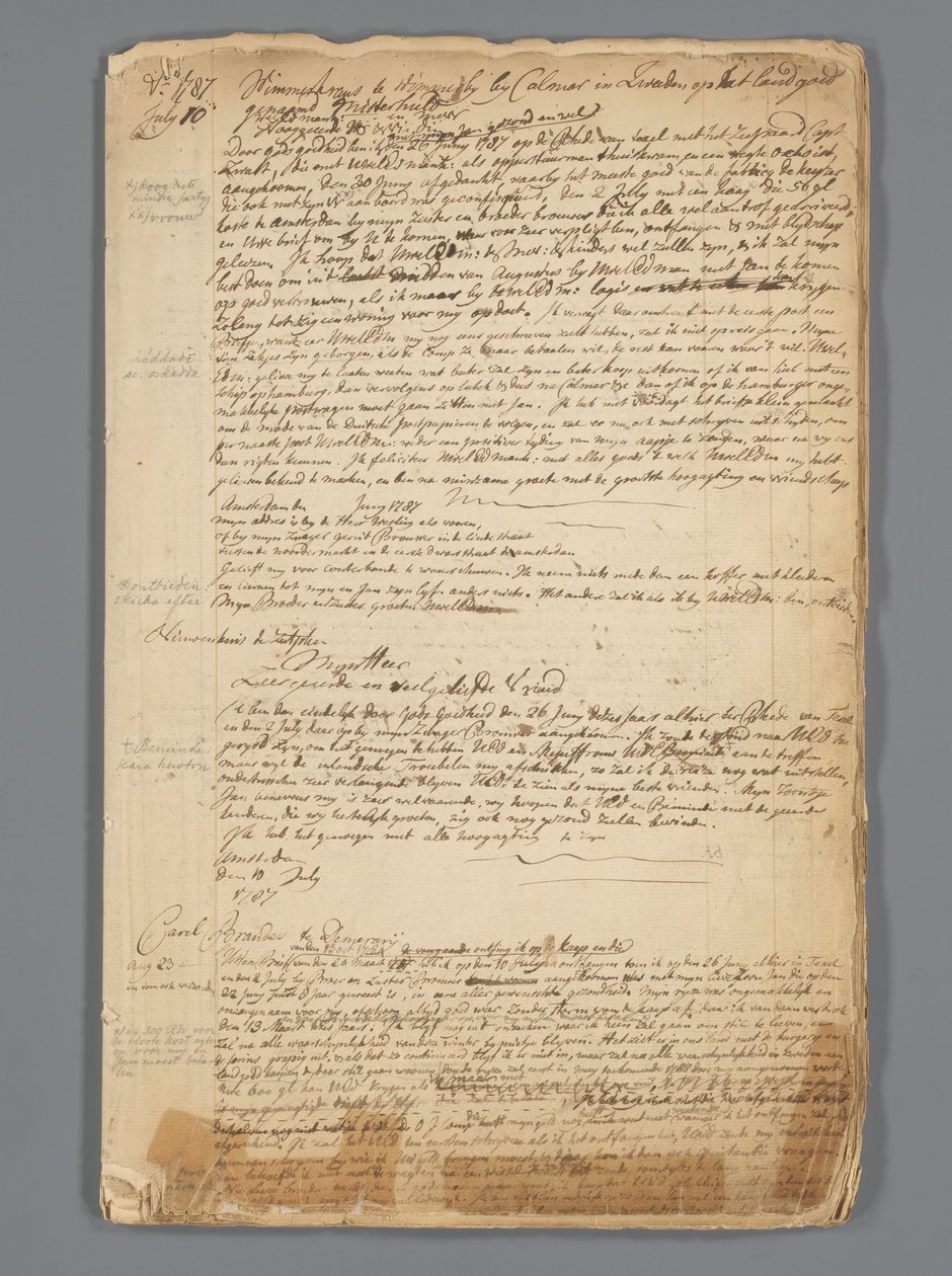 Levélkönyv-tervezet Jan Brandes (1743-1808), 1787-1790. alkotó: Jan Brandes