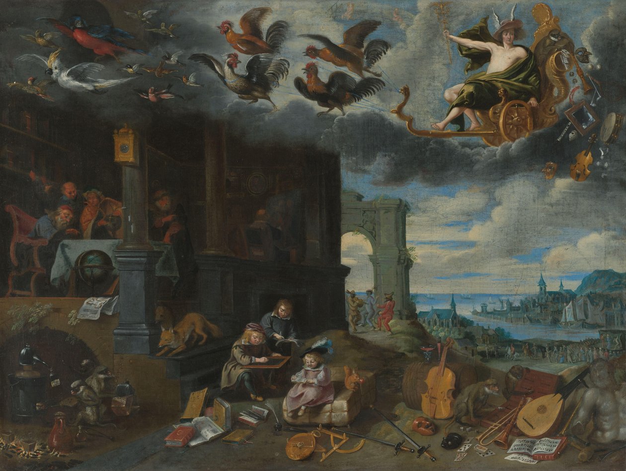 A Merkúr bolygó gyermekei alkotó: Jan Brueghel (II)