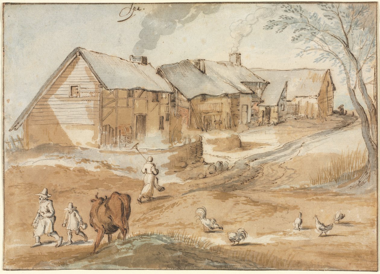 Kilátás a gyógyfürdőre alkotó: Jan Brueghel