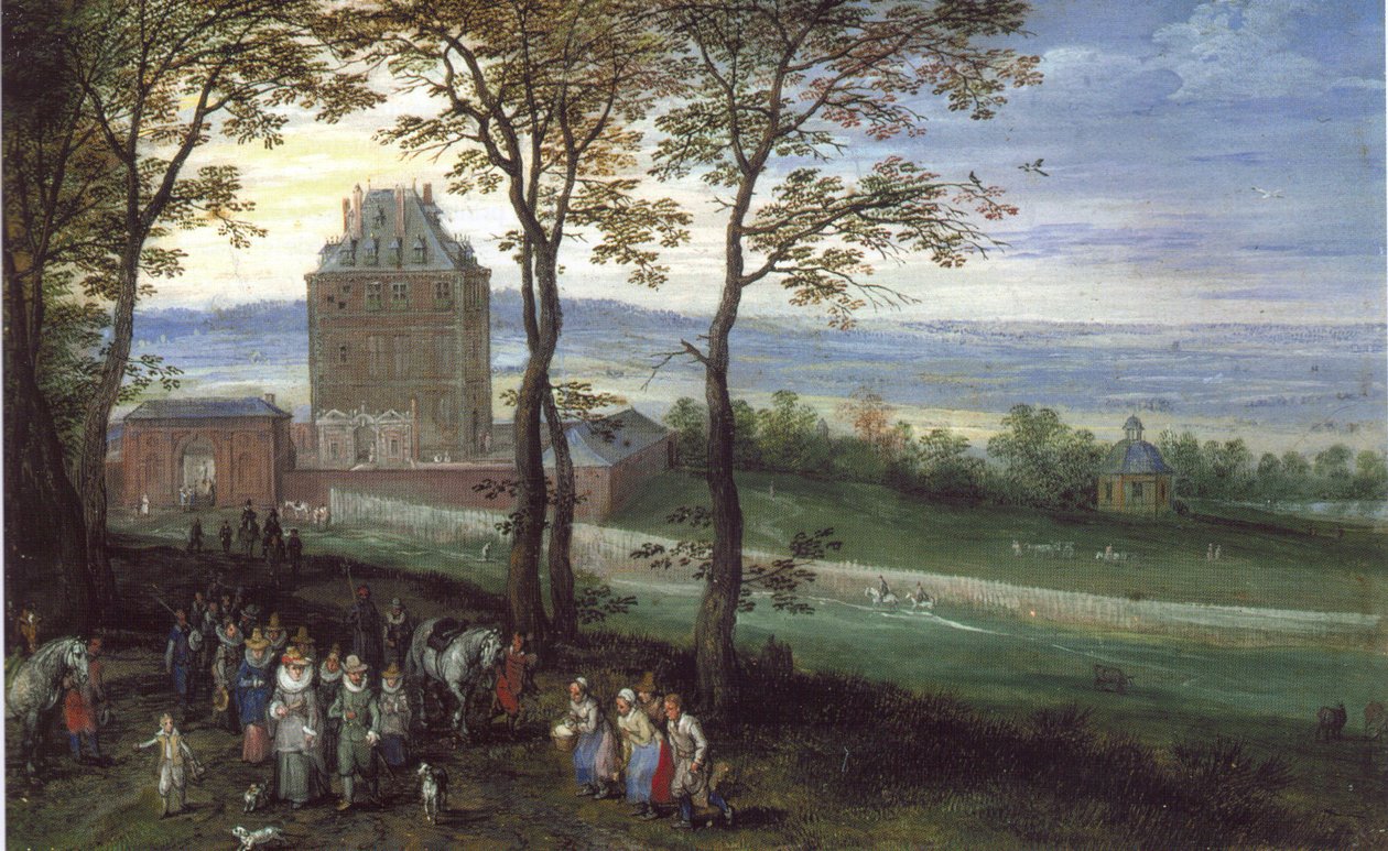 Albrecht főherceg és Izabella főherceg a mariemonti kastély előtt alkotó: Jan Brueghel the Elder