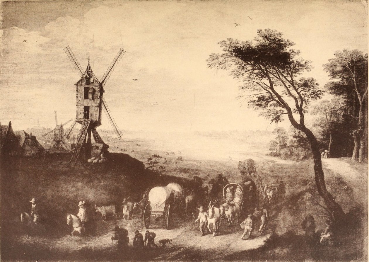 Tájkép szélmalommal alkotó: Jan Brueghel the Elder