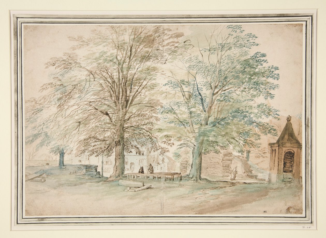 Falusi találkozóhely két öreg fa alatt alkotó: Jan Brueghel the Elder