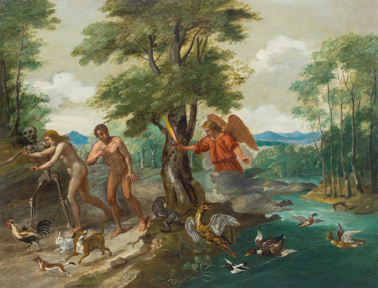 Ádám és Éva a paradicsomban alkotó: Jan Brueghel the Younger