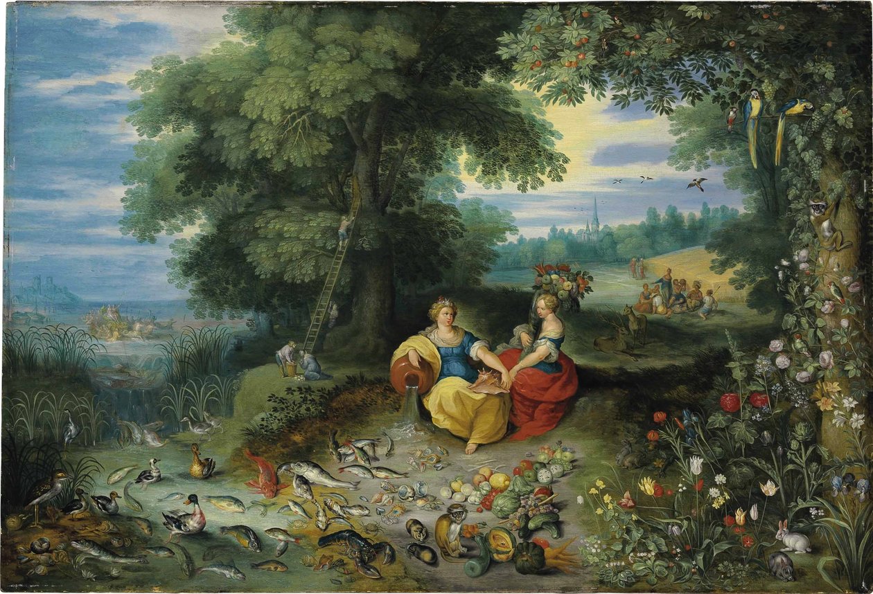 A víz és a föld allegóriája alkotó: Jan Brueghel the Younger