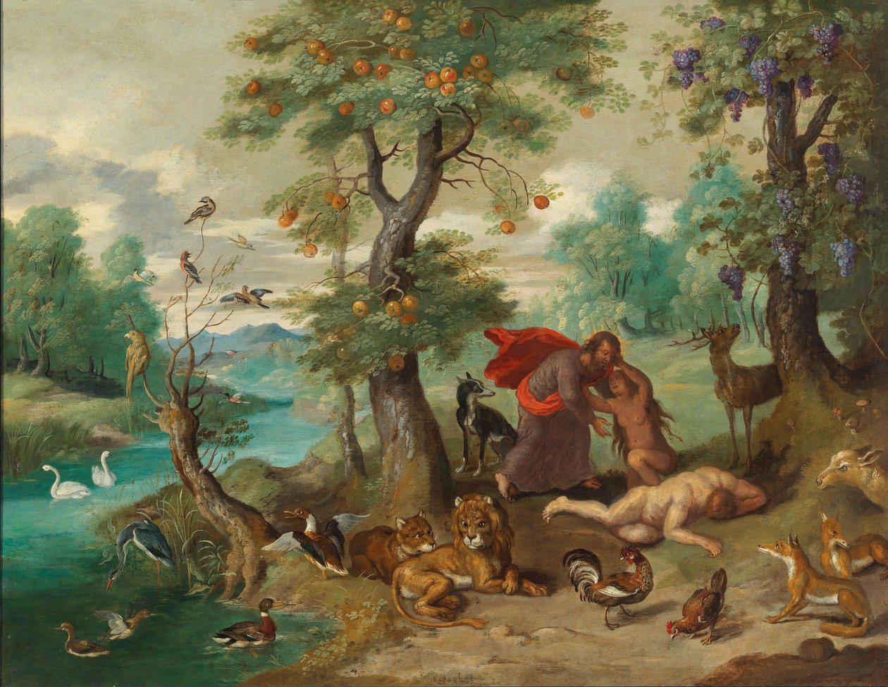Éva teremtése. alkotó: Jan Brueghel the Younger