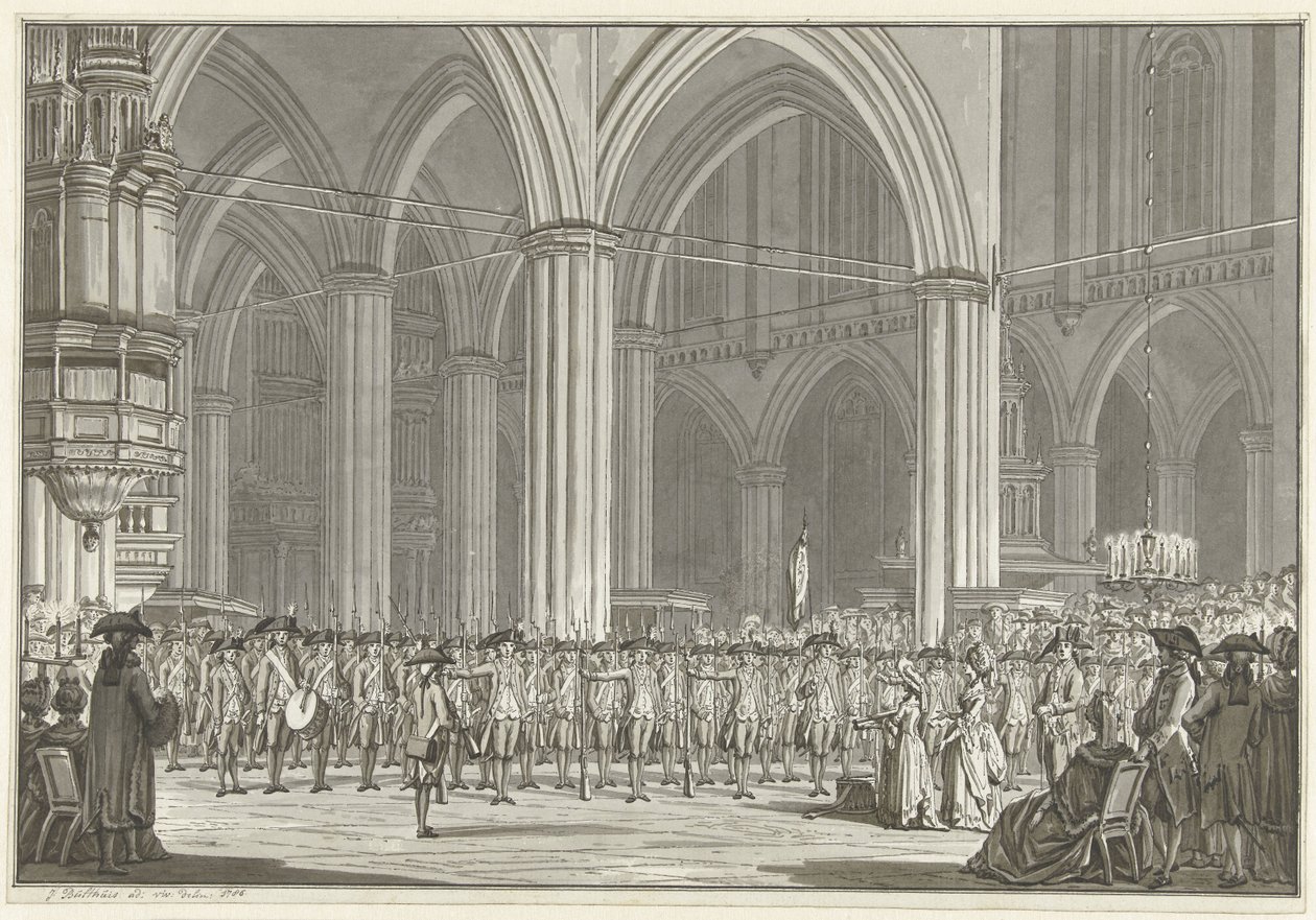 Pro Patria Társaság az Újtemplomban, 1786 alkotó: Jan Bulthuis (signed by artist)