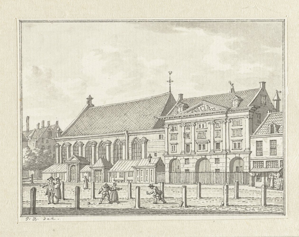 A Prinsekerk és a Boterhal Rotterdamban alkotó: Jan Bulthuis