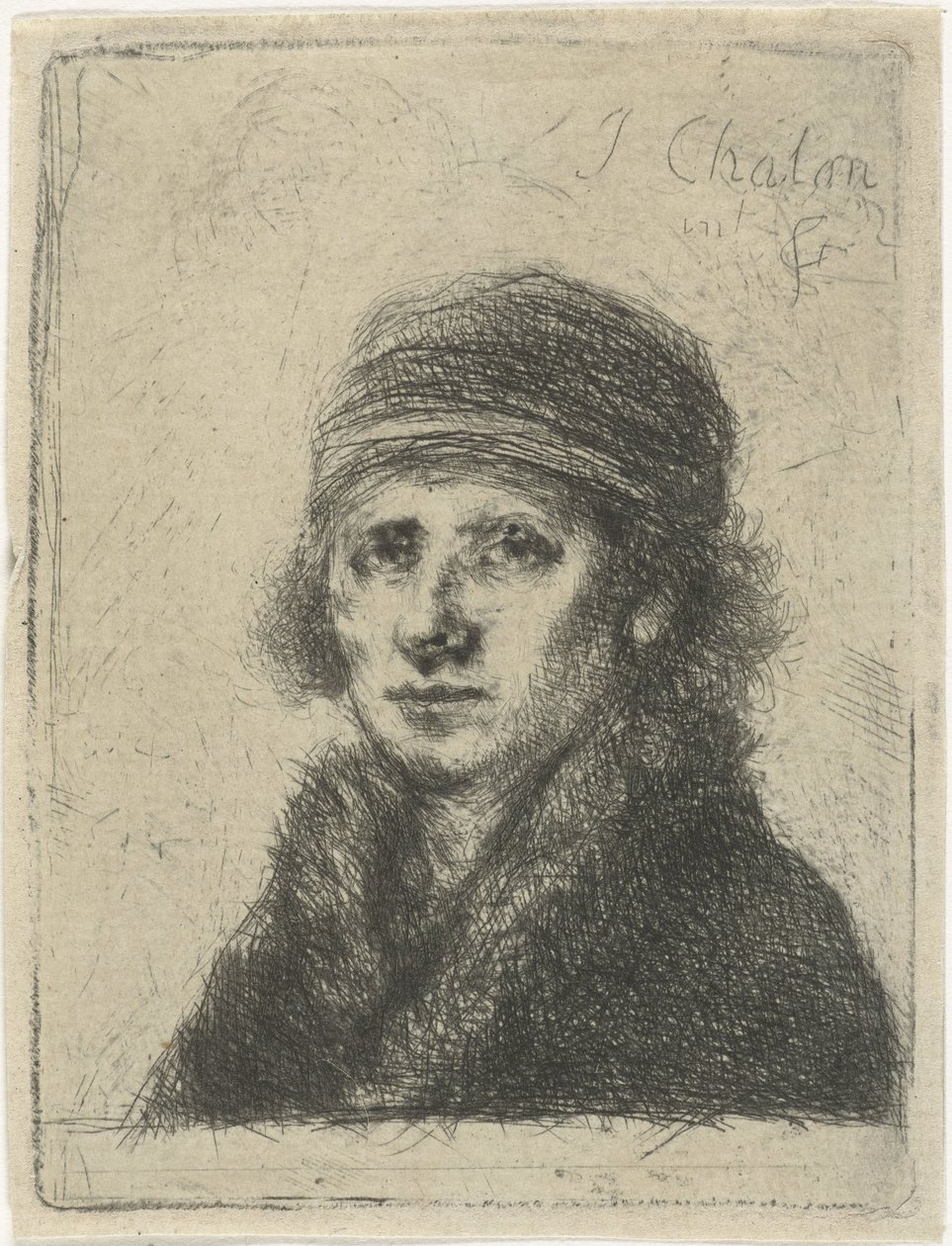 Fiatal férfi prémes gallérral alkotó: Jan Chalon