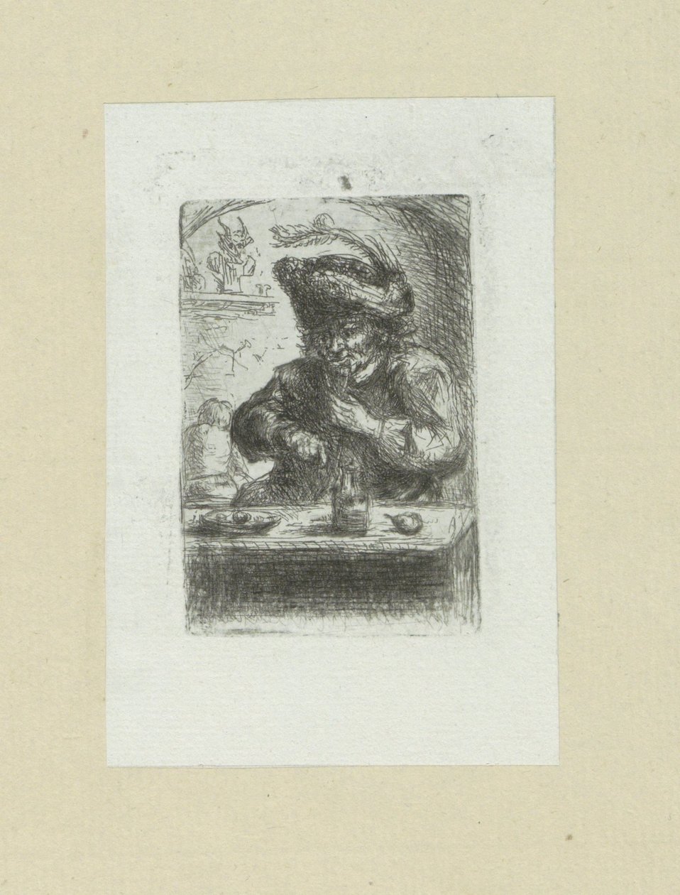 Man aan de eettafel John Chalon rézkarcainak teljes munkája / Jean Chalon Complette des Eaux Fortes életműve (sorozat címe) alkotó: Jan Chalon