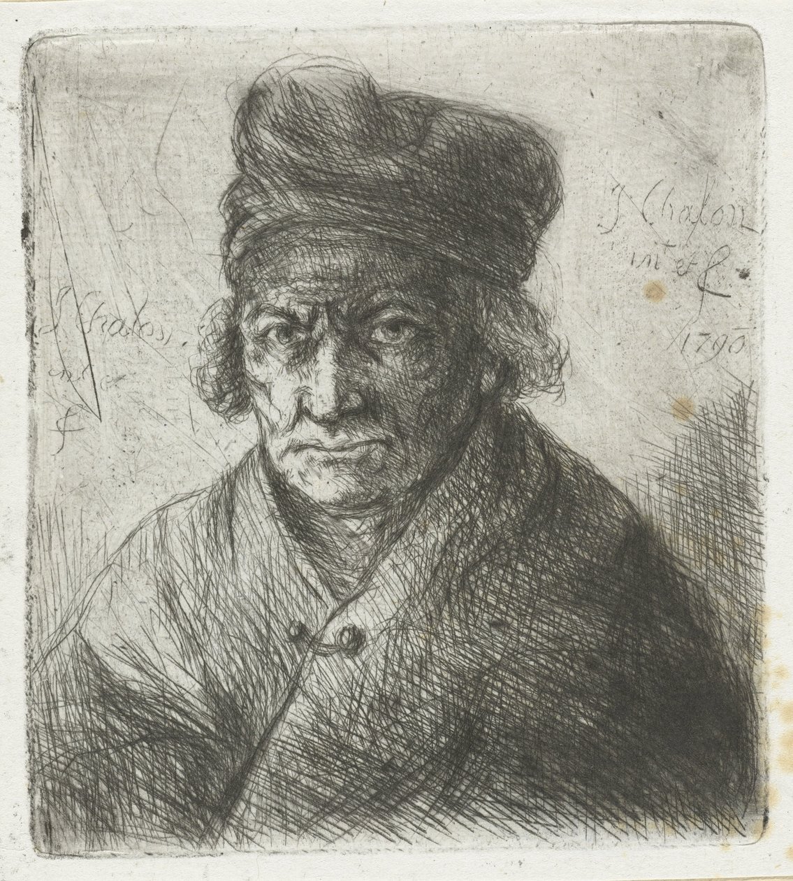 Férfi kalappal alkotó: Jan Chalon
