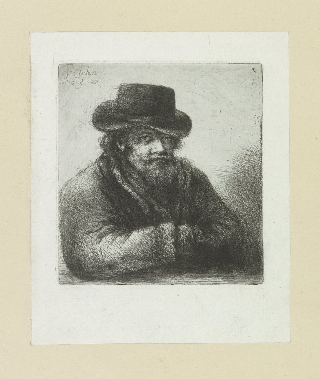 Oude ember kapaba tette a baardot John Chalon rézkarcainak teljes munkája / Jean Chalon Complette des Eaux Fortes életműve (sorozat címe) alkotó: Jan Chalon