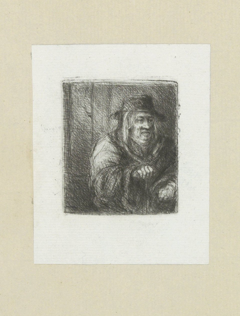 Oude ember kandallót rakott a kapába John Chalon rézkarcainak teljes munkája / Jean Chalon Complette des Eaux Fortes életműve (sorozat címe) alkotó: Jan Chalon