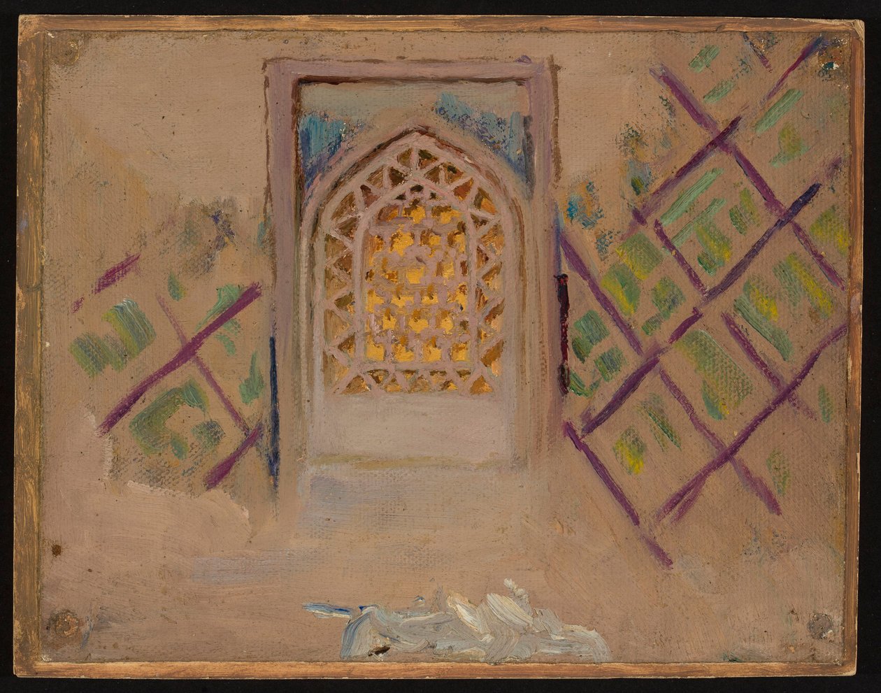 Samarkand, ablak. A turkesztáni utazásból alkotó: Jan Ciągliński