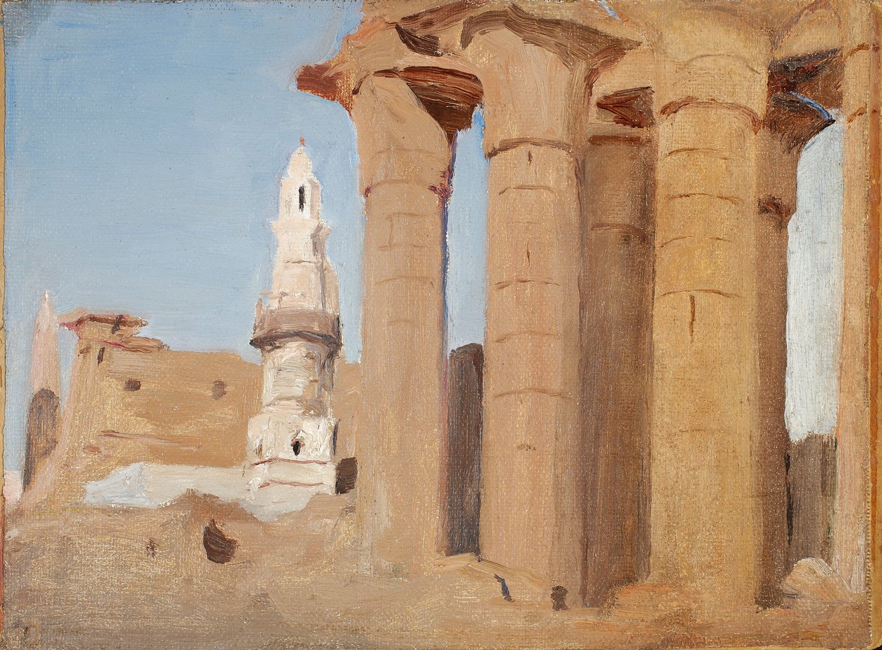 Egyiptomi templom – Luxor. Egyiptomi utazásból alkotó: Jan Ciągliński